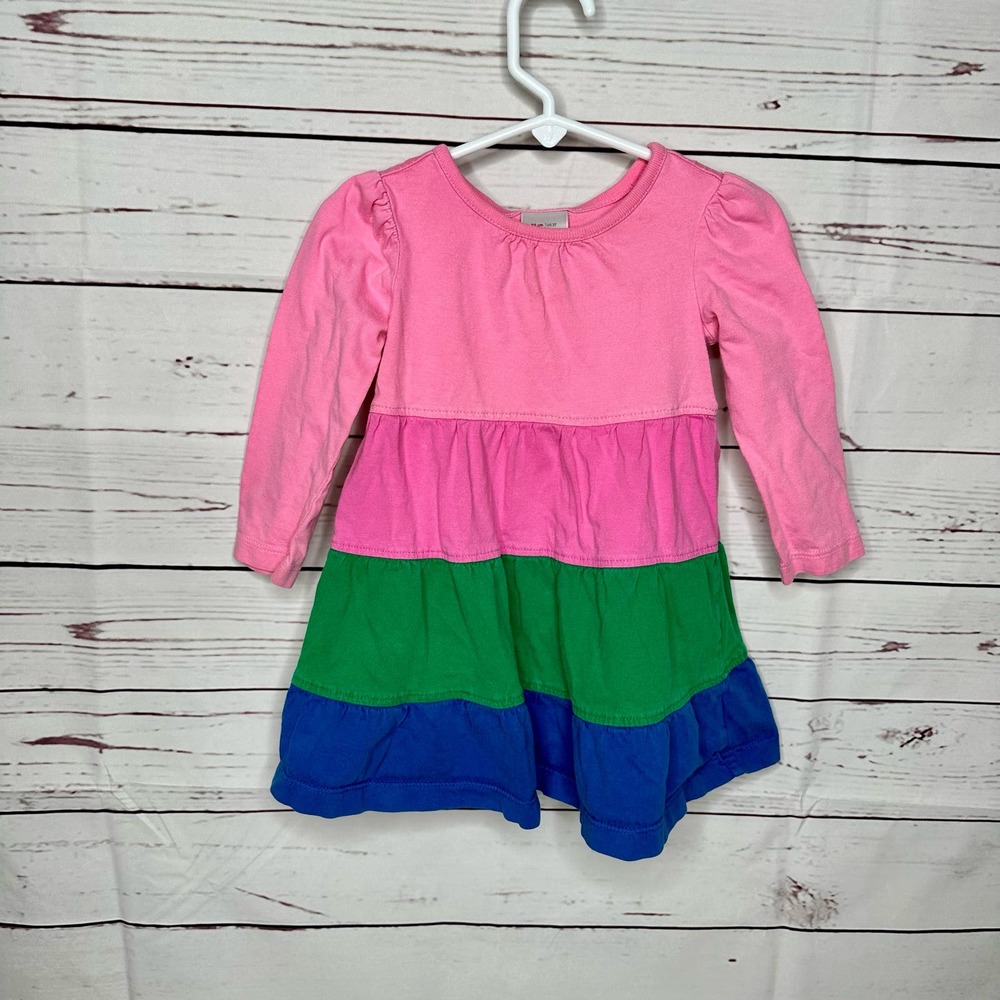 Hanna Andersson | Color block Puff Sleeve Dress size 2T